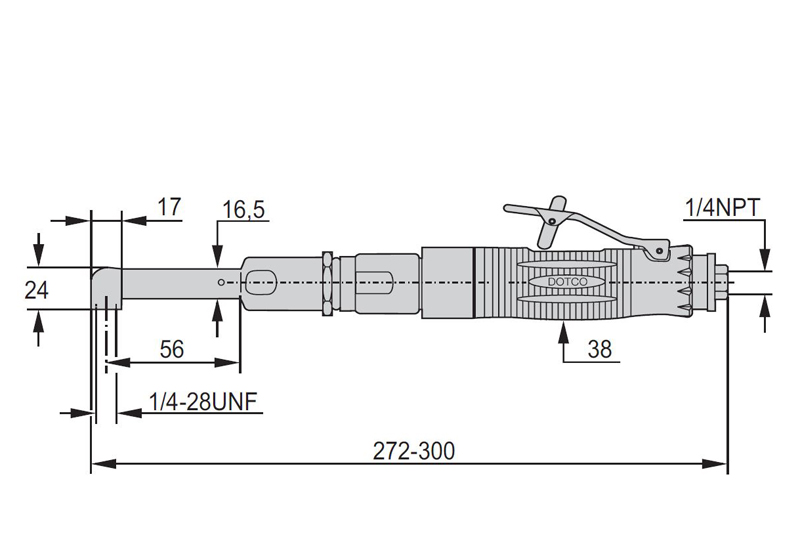 DESTACO 15LF285-72 Bohrmaschinen Drehzahl 1.000 1/min, Leistung 300 W, Luftaustritt hinten - Destaco Dotco 15 LF Bohrmaschine