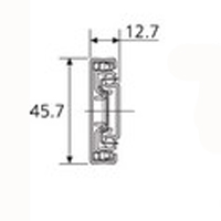 Accuride DB3832-0015 Teleskopschienen 100% Vollauszug, 12,7x45,7, SL 148,TR 140, 39kg, schwarz verzinkt - 3832 EC Accuride Teleskopschiene Profil