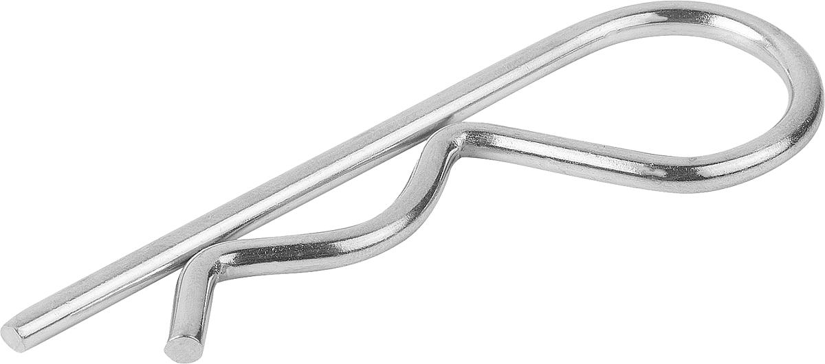 Norelem 07337-21600 FEDERSTECKER ÄHNLICH DIN11024, FORM:E,EINFACH, D1=6, D3=7, D4=28-40,EDELSTAHL BLANK - 07337-21600 FEDERSTECKER AEHNLICH DIN11024 - FORM E - EINFACH - D1 6 - D3 7 - D4 28-40 - EDELSTAHL B