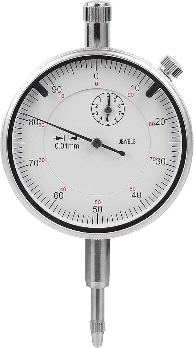Norelem 32540-012 MESSUHR DIN 878, Messspanne 10mm, Skalenteilung 0,01mm, Messbolzenweg 1mm je Umdrehung, Gehäuse-58mm, KOMPLETT MIT KALIBRIERZERTIFIKAT - 32540-012 MESSUHR DIN 878-Messspanne 10mm-Skalenteilung 0-01mm-KOMPLETT-KALIBRIERZERTIFIKAT