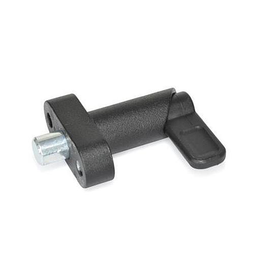 Ganter 612.10-10-10-16-SW Rastriegel mit Anschraubflansch - GN 612-10 Rastriegel mit Anschraubflansch-Abbildung