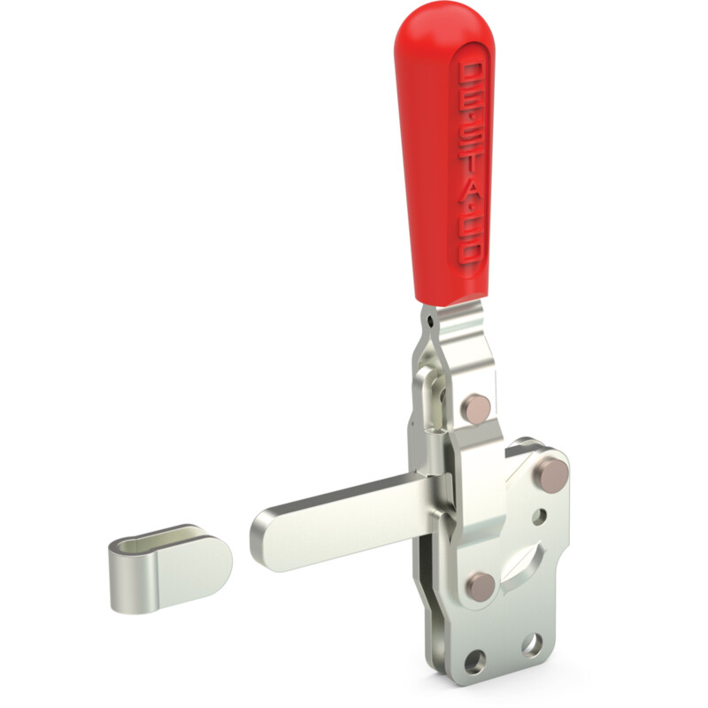 DESTACO 207-SB Vertikal-Kniehebelspanner Haltekraft 1700 N - 2700 N, Öffnungswinkel 90° - 115° - DESTACO 207-SB Vertikalspanner - massiver Spannarm lang - Fuss gerade