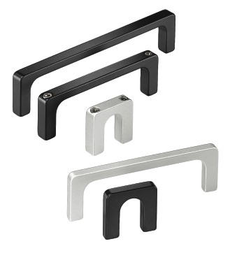 Leschhorn R2-08.088.01   Profil-Aluminium Bügelgriffe 19" Technik A 88,  schmale Ausführung 8 x 12 mm natur eloxiert - Leschhorn R Aluminium Buegelgriffe 19in Technik