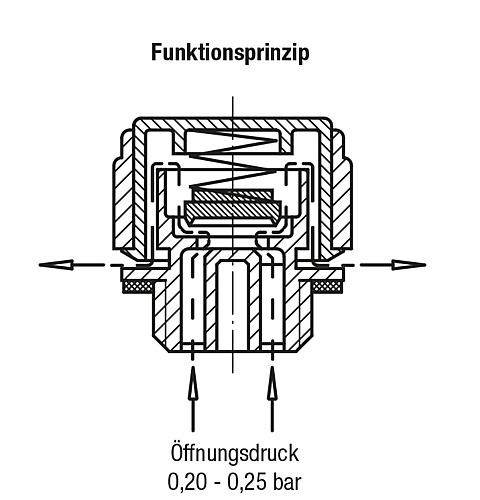 Kipp K0461.20014 MESSING ENTLÜFTUNGSSCHRAUBE, D=20, D1=G 1/4 - KIPP K0461 Messing Entlueftungsschrauben mit Ruecks