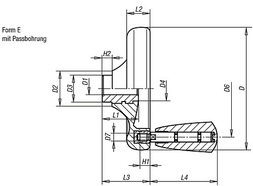 Norelem 06287-3125X12 SCHEIBENHANDRAD M.DREHB.GRIFF EDELSTAHL, UNMONTIERT, FORM E, - Norelem 06287-E Scheibenhandraeder mit drehbarem Griff - Stahlteile Edelstahl - Form E