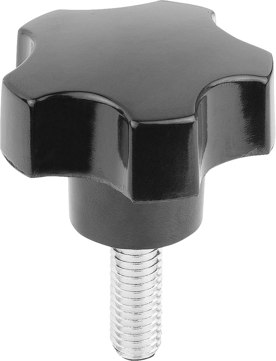 Kipp K0185.4008X24 FÜNFSTERNGRIFF D=40  M8X24 - K0185-4008X24 FUENFSTERNGRIFF D 40 M8X24