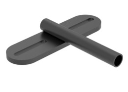 DESTACO TPA-90-30-300-GD Flanschverlängerung 90° gedreht rechteckig, RohrØ D= 30mm, Abmessung: 80x80 mm, Material Aluminium, - LE70000 TPA 90 Grad Slotted Flange Extension