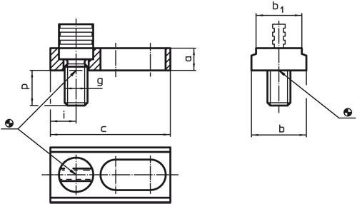 Halder 23700.0612 Fußelement niedrig 12 x 30 x 65 - Fusselemente Fusselement - niedrig - 12 x 30 x 65