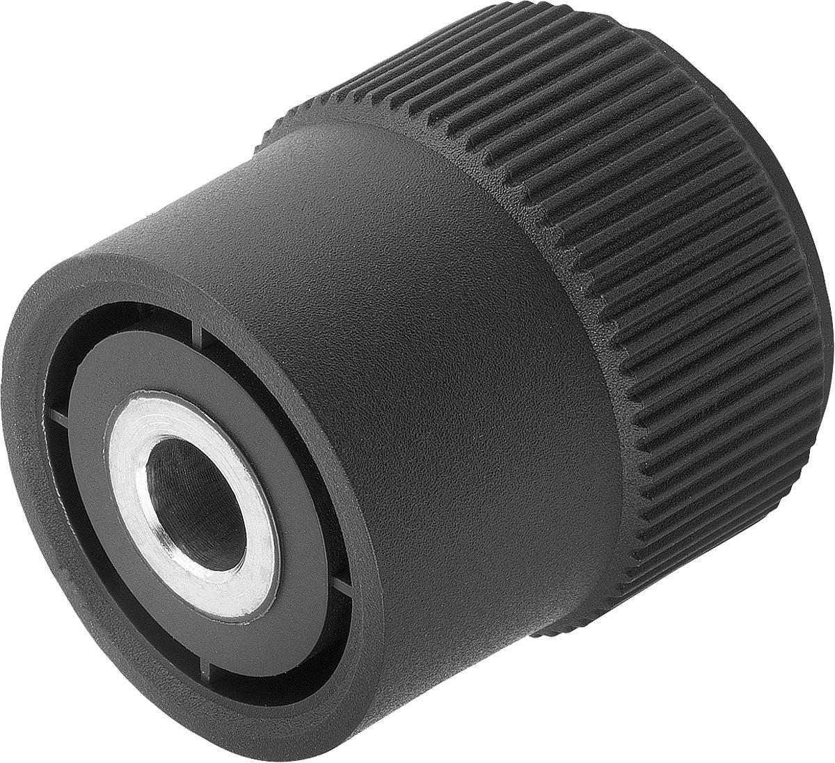 Norelem 06100-1308 NOVO.GRIP DOSIERKNOPF GR.3  D=8H8, FORM A, DECKEL SCHWARZGRAU - 06100-1308 NOVO-GRIP DOSIERKNOPF GR-3  D 8H8 - FORM A - DECKEL SCHWARZGRAU