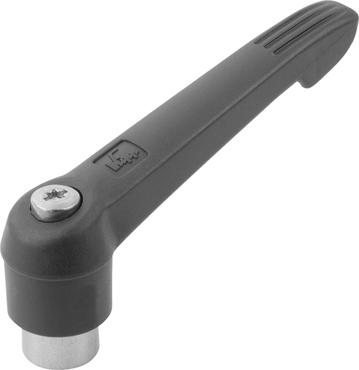 Kipp K0270.1051 KLEMMHEBEL GR.1  M5           EDELSTAHL, GRIFFHEBEL SCHWARZGRAU - K0270-1051 KLEMMHEBEL GR 1 M5 EDELSTAHL - GRIFFHEBEL SCHWARZGRAU