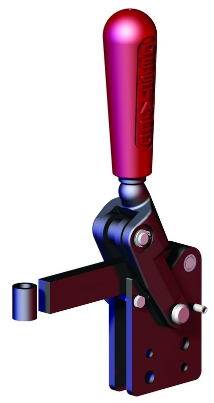 DESTACO 533-LB Vertikal-Kniehebelspanner Haltekraft 7000 N, Öffnungswinkel 120° - 533-LB Vertikalspanner - massiver Spannarm - Fuss gerade