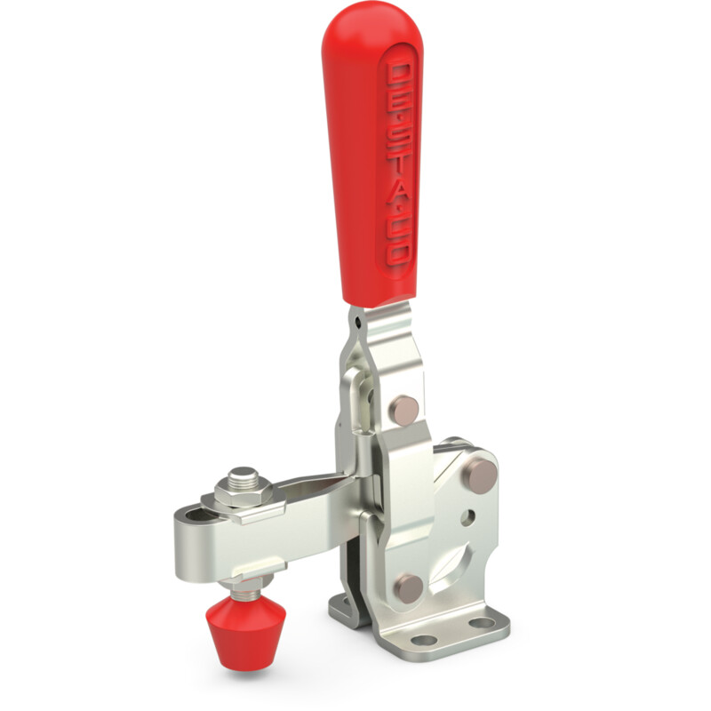 DESTACO 207-LBR Vertikal-Kniehebelspanner Haltekraft 1700 N - 2700 N, Öffnungswinkel 90° - 115° - DESTACO 207-U Vertikalspanner - U-Spannarm - Fuss abgewinkelt
