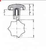 Leschhorn 03413.C56X10 Kunststoff Handräder mit glatter Stahlbuchse, D= 56, d1= 10 - TZ 03413