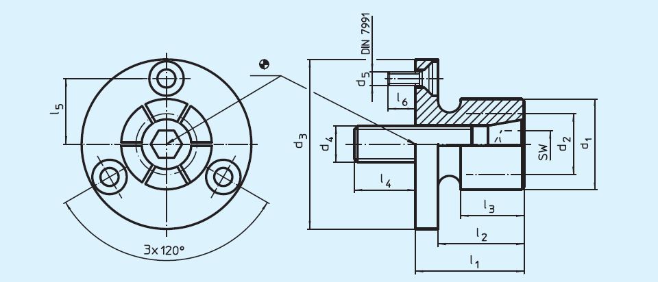 Halder 23340.0112 Zentrierspanndorn Ø 35,3 x Ø 25,4 - EH 23340 Zentrierspanndorne
