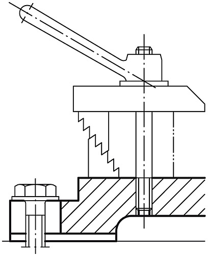 Norelem 01180-04 GRUNDPLATTE MIT FLANSCH GG, L=395, B=256 - Norelem 01180 Grundplatten mit Flansch Grauguss