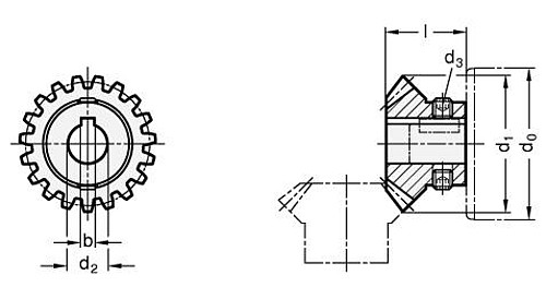 Ganter 297-17,5-K6 KEGELRAD STAHL - Ganter GN 297 Kegelraeder