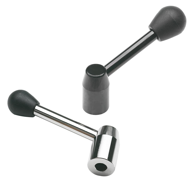 Leschhorn W500 verstellbare Spannhebel d 20; R 70; H 34; d1 M8; H- Vernickelt - Boteco W500 verstellbare Spannhebel