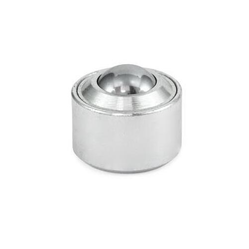 Ganter 509.4-12-SBL KUGELROLLE, GEHÄUSE MASSIV, OHNE BUND - GN 509-4 Kugelrollen - massives Gehaeuse - ohne Bund-Abbildung