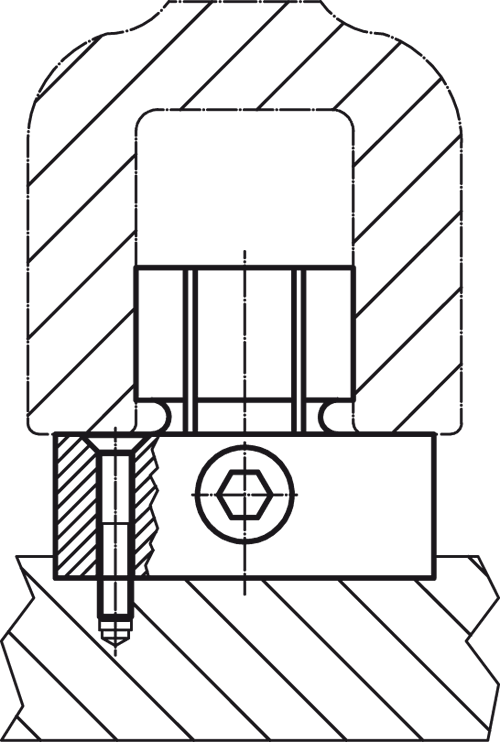 Halder 23340.0125 Zentrierspanndorn mit seitlicher Bedienung Ø 28,7 - Ø 17,8 - Zentrierspanndorne Zentrierspanndorn mit Durchmesser 28 7 - Durchmesser 17 8 seitlicher Klemmung