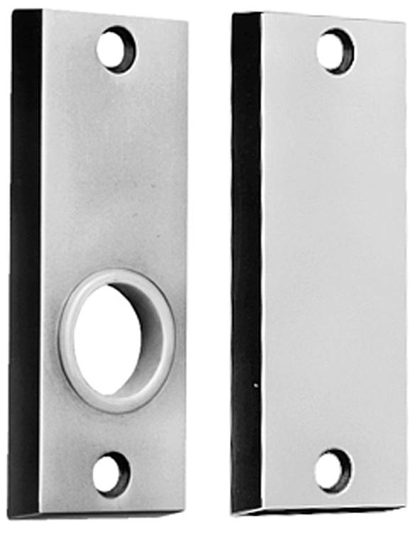AMF 498 Drücker-Rosette, Abmessung: 32 x 87 x 7 mm, Bohrung für Drückerbetätigung: Ja - LE 498 Druecker-Rosette -Abbildung