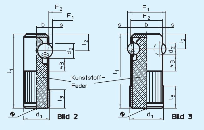 Halder 22140.0412 Federndes Seitendruckstück Ø 12, Kugel  aus Kugel lagerstahl, verstärkte Federkraft, einseitig - LE70005 Federnde Seitendruckstuecke