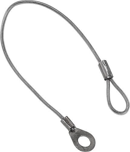 Kipp K0367.0150 HALTESEIL FORM:A MIT ÖSE U. QUETSCHKABELS. L=150, EDELSTAHL, KOMP:ALUMINIUM - KIPP K0367 Halteseile mit Oese