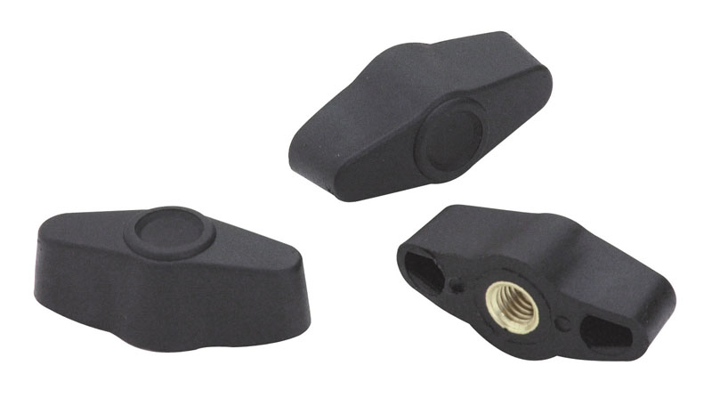Leschhorn L754 Flügelmuttern  A 45; Gewinde d1 M6; Kunststoff PA, schwarz, - Boteco L754 Fluegelmuttern