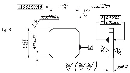 Norelem 01150-0011 PALETTE GG TYP B, L=200, S=25 - Norelem 01150-B Paletten allseitig bearbeitet - Grauguss Typ B