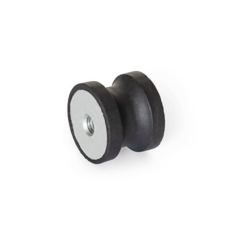 Ganter 356-40-30-33-EE-55 Gummipuffer, Stahl - GN-356-Gummipuffer-Stahl-mit-zwei-Innengewinden