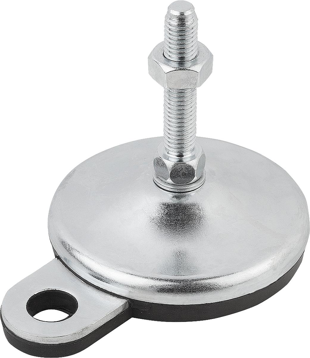 Kipp K0739.2108014X100 STELLFUß FORM B STAHL D=80, M14X100 - K0739-2108014X100 STELLFUss FORM B STAHL D 80 - M14X100
