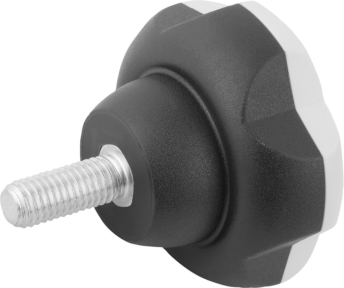 Kipp K0255.50125X40 NOVO.GRIP KLEMMGRIFF D=50  M12X40, DECKEL LICHTGRAU - K0255-50125X40 NOVO GRIP KLEMMGRIFF D 50 M12X40 - DECKEL LICHTGRAU