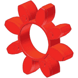 KTR 19-64D-grün T-PUR Zahnkranz für drehelastische Kupplungen ShoreA (alt Farbe natur weiß mit grüner Zahnmarkierung), für Kupplung Gr. 19 - LE09100 Zahnkranz-ROT