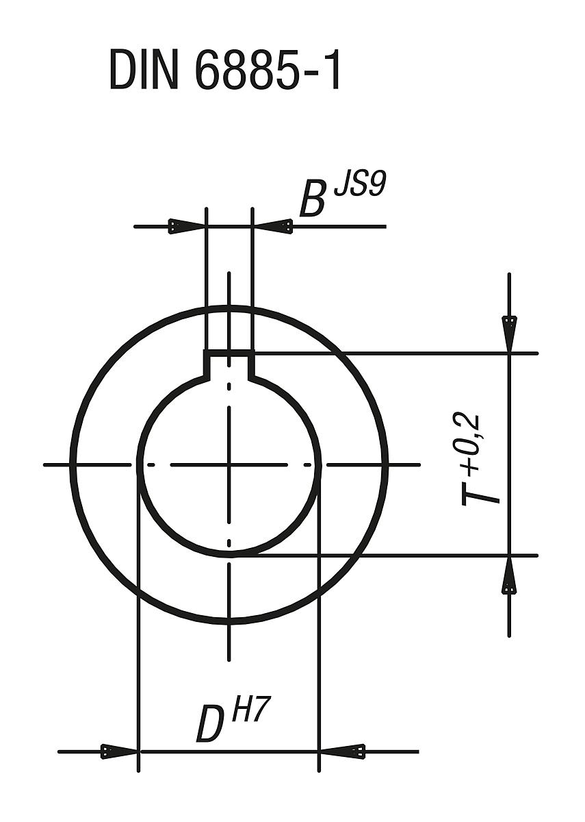 Norelem 23406-10048 WELLENGELENK EINFACH, OHNE NUT - Wellengelenke einfach mit Nadellager DIN 808  Norelem 23406 - Massblatt