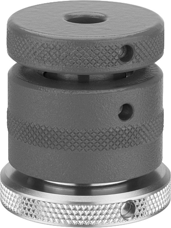 AMF 6400M- 62 Schraubbock mit flacher Auflage und Magnetfuß, Größe : 62, H min.: 52, H max.: 62, F max.: 100 kN - LE 6400M 62 Schraubbock mit flacherAuflageundMagnetfuss-Abbildung