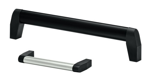 Leschhorn OG-26.300.S14   ovale Griffe  A 300, Rohr Ø 35 mm  Schenkel schwarz / Steg schwarz Griff aus Einzelelementen, komplett montiert - Leschhorn OG ovale Griffserie