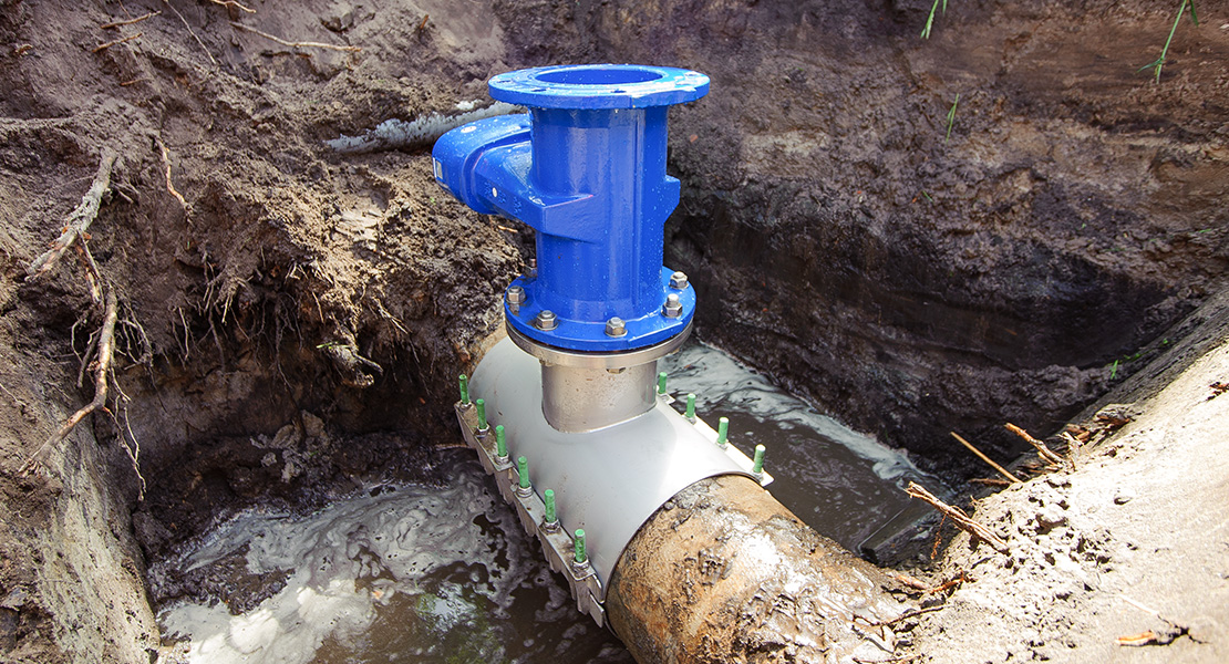 Leschhorn SST-450-470-DN250-BL500-NBR-V2A Anbohrschellen geteilter Überschieber mit Flanschabgang, Material 1.4301 (V2A, AISI 304), NBR, 450-470, DN250, BL500 " Umtausch ausgeschlossen" - SST NBR ARMARTUR