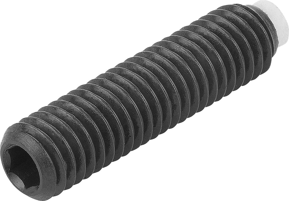 Kipp K0389.112X521 Druckschraube Güte 10.9 M12X52,1, MIT DELRINBOLZEN - K0389-112X521 Druckschraube Guete 10-9 M12X52-1 - MIT DELRINBOLZEN