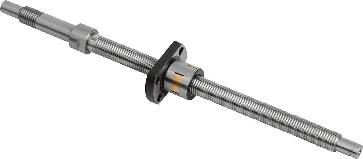 Norelem 24100-0810150 MINIATUR KUGELGEWINDETRIEB, GESCHLIFFEN, MIT FLANSCHMUTTER - 24100-0810150 MINIATUR KUGELGEWINDETRIEB - GESCHLIFFEN - MIT FLANSCHMUTTER