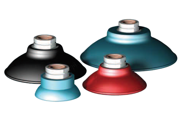 DESTACO CPI-100-PF-1/4"-45, A= 101,6, Runde Balg Sauger 45 Shore Anschluss 1/4" G, Material Nitrile, Temperatur: 1-5 min -9° bis 82°C, 15-59 Sec -29° bis 121°C, - LE70000 Runde Flach-Sauger