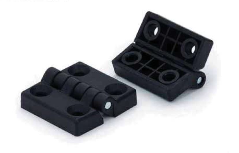 Leschhorn Scharniere  I 30; C 30; Bohrung d1 6,5; Kunststoff PA, schwarz, - Boteco O401 Schaniere