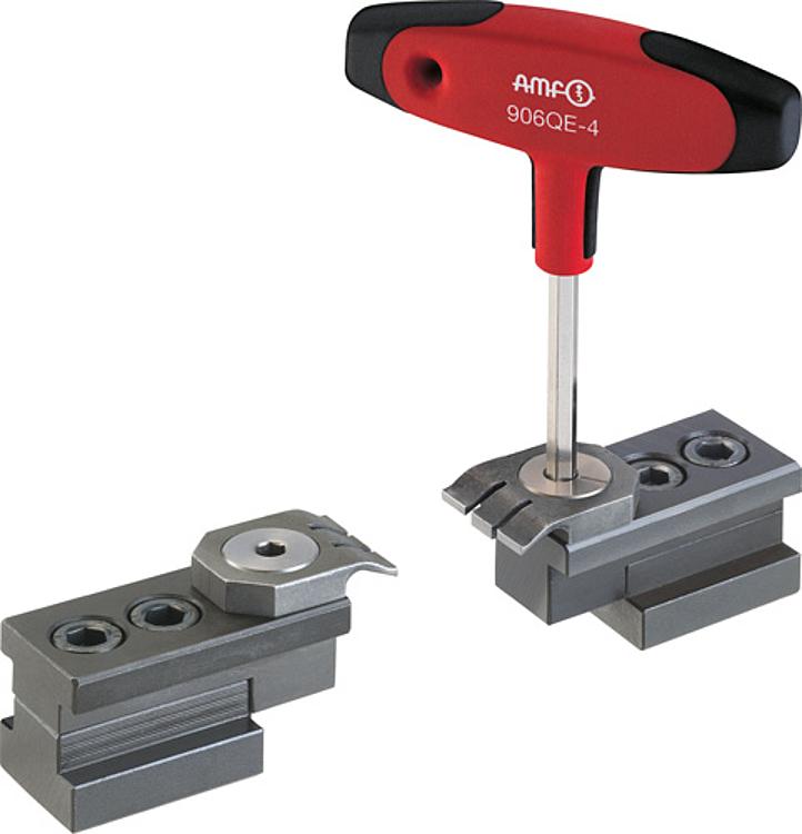 AMF 6493N-10 Flachspanner für Nutentische, horizontal, Nut: 10, A: 46, B: 18 - LE 6493N Flachspanner fuer Nutentische - horizontal-Abbildung