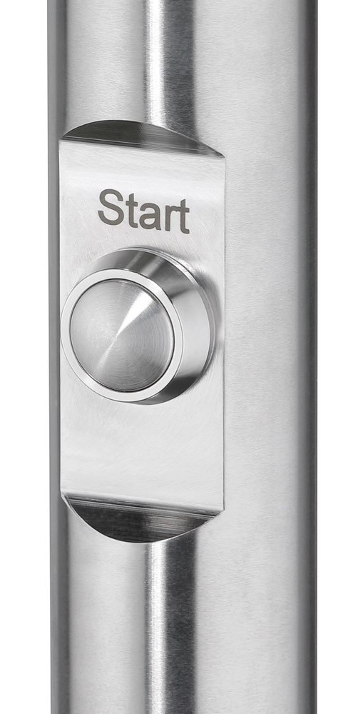 Leschhorn FG16-04S.200.36 Edelstahl Funktionsgriffe A 200, 1 Not-Halt (2 Öffner), 1 Drucktaster (Schließer), Edelstahl 1.4301,  (1 emergency stop, 1 push button) - LE FG16-01 und FG16-04 Edelstahl Funktionsgriffe mit NOT-Halt Schaltfunktion