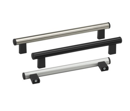 Leschhorn U1-30.250.37   Rohrgriffserie A 250,   Schenkel schwarz / Rohr Edelstahl Griff aus Einzelelementen, komplett montiert - Leschhorn U1 Rohrgriffserie