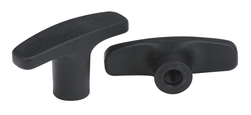 Leschhorn L272 T-Griffe  A 60; d 17; Gewinde d1 M8; Kunststoff PA, schwarz, - Boteco L272 T-Griffe