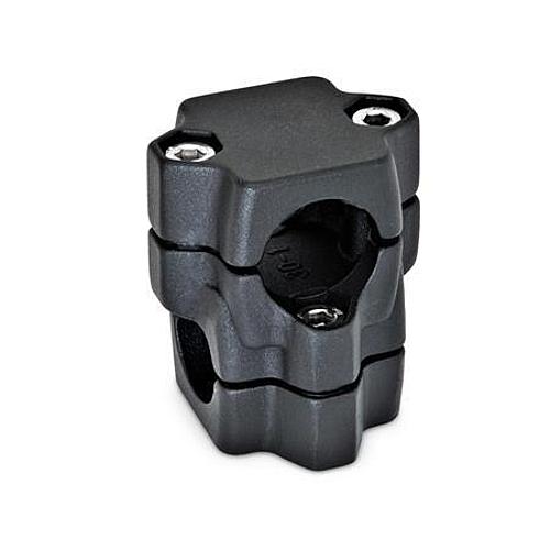 Ganter 134-B20-B20-50-2-BL KREUZ KLEMMVERBINDER - GN 134 Kreuz Klemmverbinder - mehrteilig - gleiche Bohrungsmasse-Abbildung
