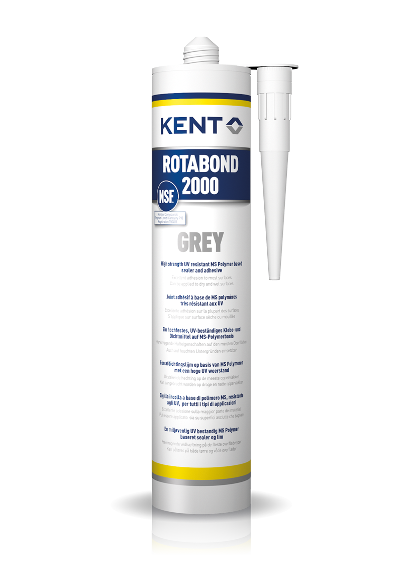 KENT 34456 ROTABOND 2000 grau, 290ml Kartusche - KENT ROTABOND 2000 MS-Polymerkleber und Dichtmittel - grau - 290ml Kartusche