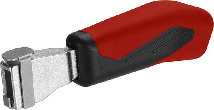 AMF 6837H-2 Roter Handgriff, abnehmbar, Größe : 2, H: 26, L: 93,0 - LE 6837H Handgriff - abnehmbar -Abbildung