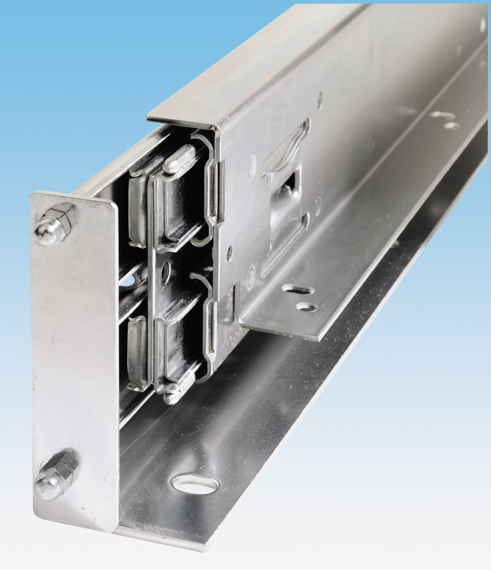 Accuride DZ0522-1162L Teleskopschienen 100% Überauszug, 26,5x95,5, SL 900, TL 924, 150kg, hell verzinkt - 0522 Accuride Teleskopschiene Detail