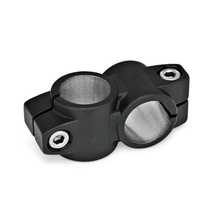 Ganter 132-B42-B42-65-2-BL KREUZ KLEMMVERBINDER - GN-132-Kreuz-Klemmverbinder-Aluminium-SW-schwarz-RAL-9005-strukturmatt
