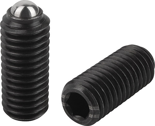 Kipp K0315.220 FEDERNDES DRUCKSTÜCK  M20, KUGEL, VERSTÄRKTE FEDERKRAFT - KIPP K0315 Federnde Druckstuecke mit Innensechskant